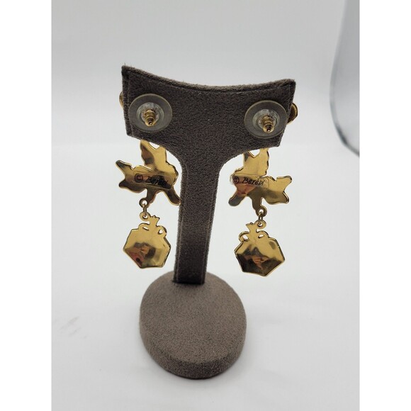 Berbei Long Cherub heart and present dangle Pierced Earrings - Picture 7 of 9